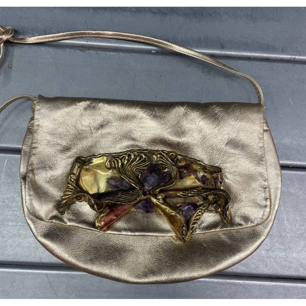 Vintage Carvalhu Copa‎ Collection Gold Leather Shoulder Bag